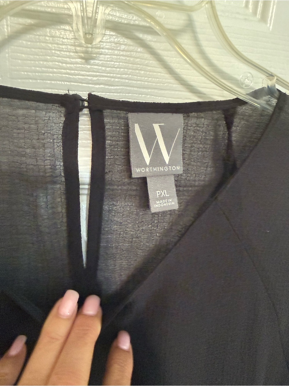 Worthington Black V-neck Blouse